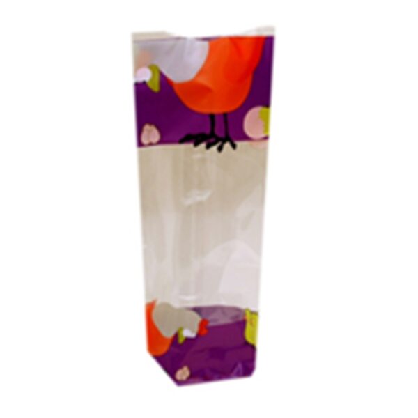 Cellophane bag with Hard Bottom Purple "Twiggy"