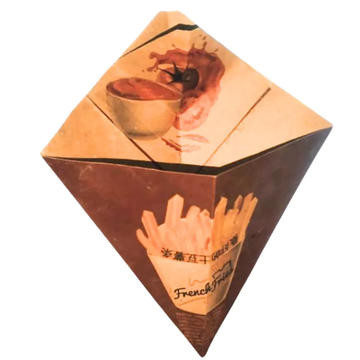 French Fries Cone with Ketchup French Fries Cone with Ketchup