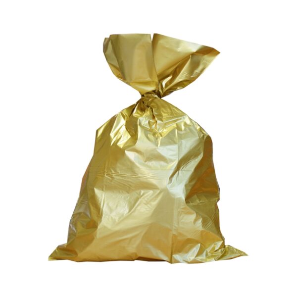 Metallized Gift Bags Gold with Inner Lining