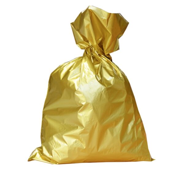 Metallized Gift Bags Gold with Inner Lining