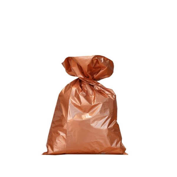 Metallized Gift Bags Orange with Inner Lining