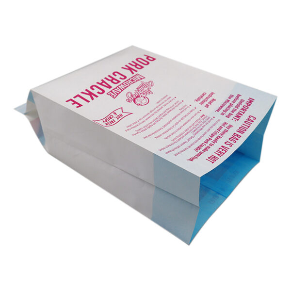 White Kraft Greaseproof Paper Pork Crackle Bag